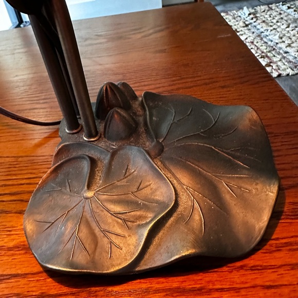 Meyda Tiffany Pond Lily 3 Light Accent Lamp, 16" Height, Amber - Picture 6 of 13